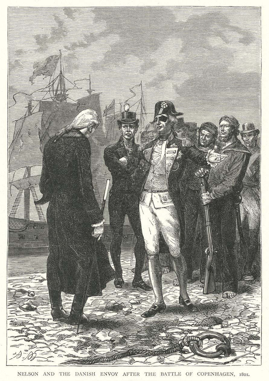 Nelson och det danska sändebudet efter slaget vid Köpenhamn av English School