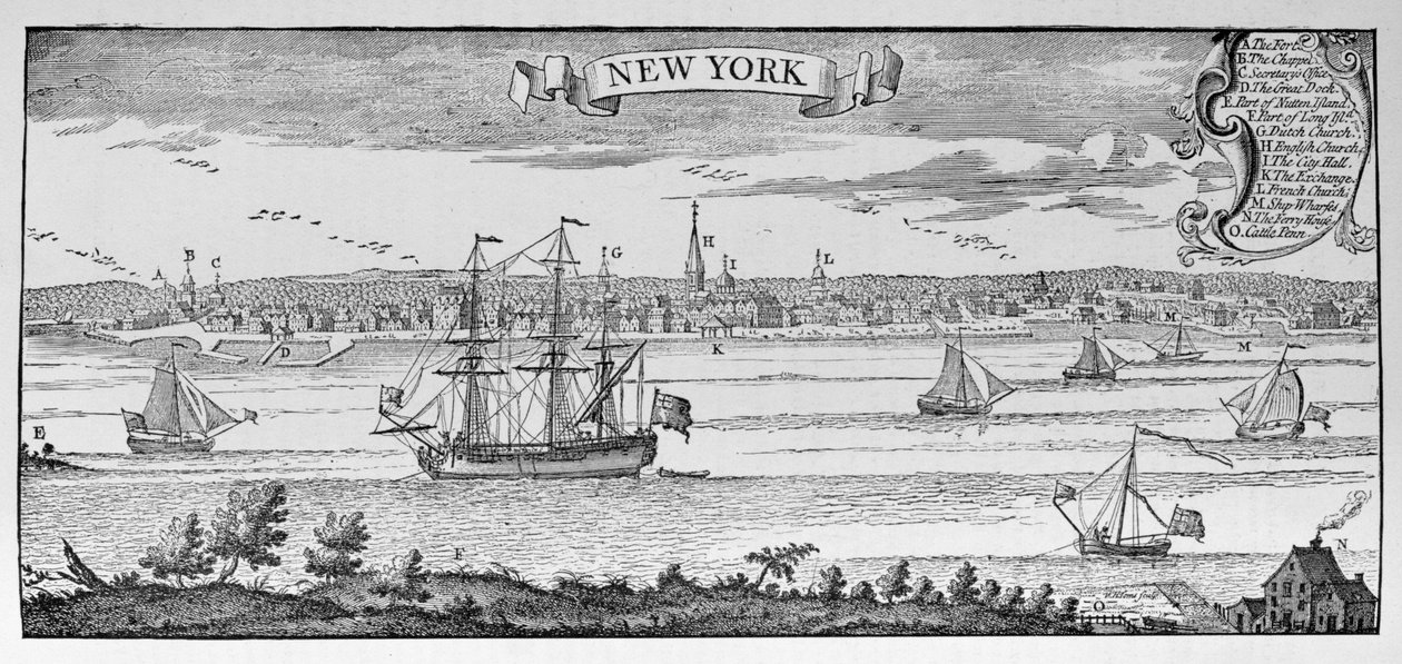 New York 1732, illustration från volym V av 