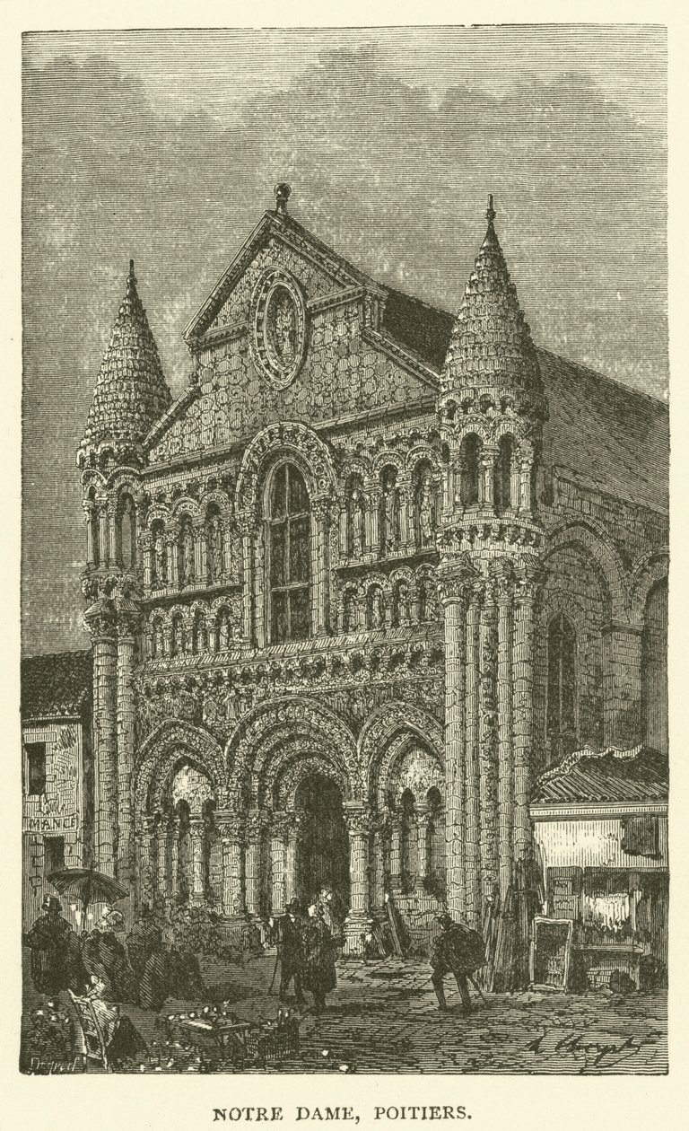 Notre Dame, Poitiers (gravyr) av English School