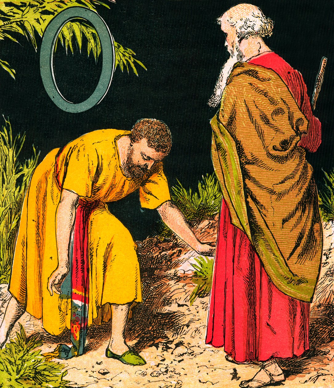 Obadiah (färglitografi) av English School