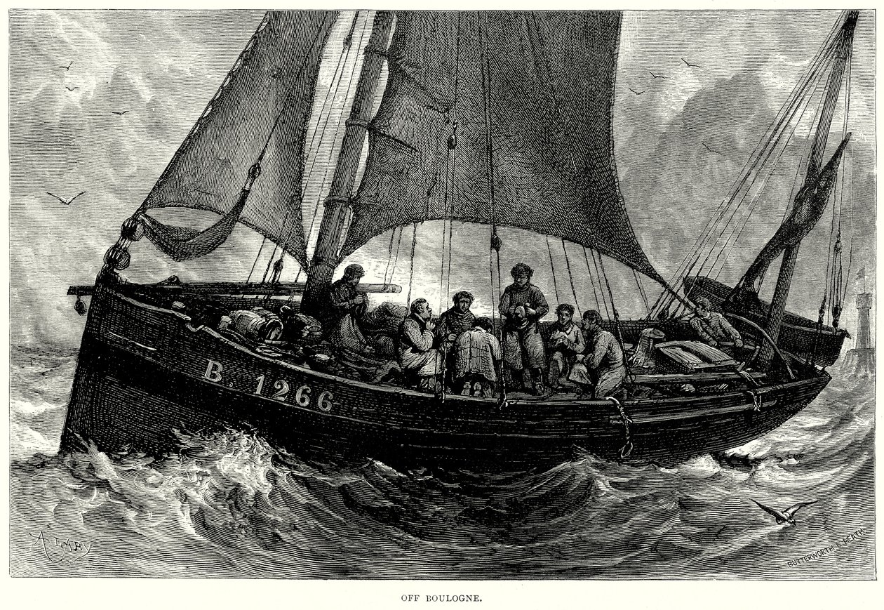 Utanför Boulogne (gravyr) av English School