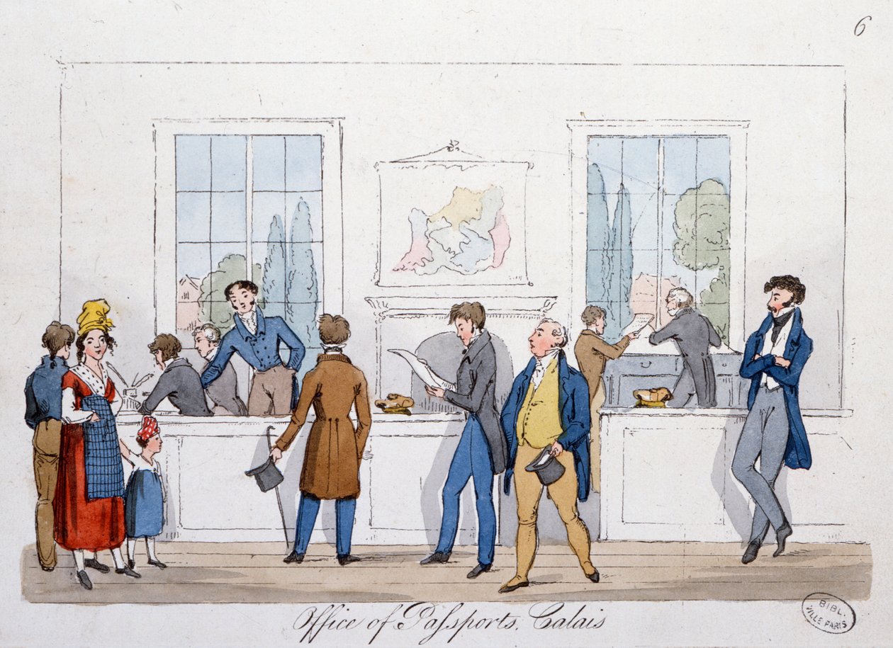 Passkontoret i Calais, 1822 av English School