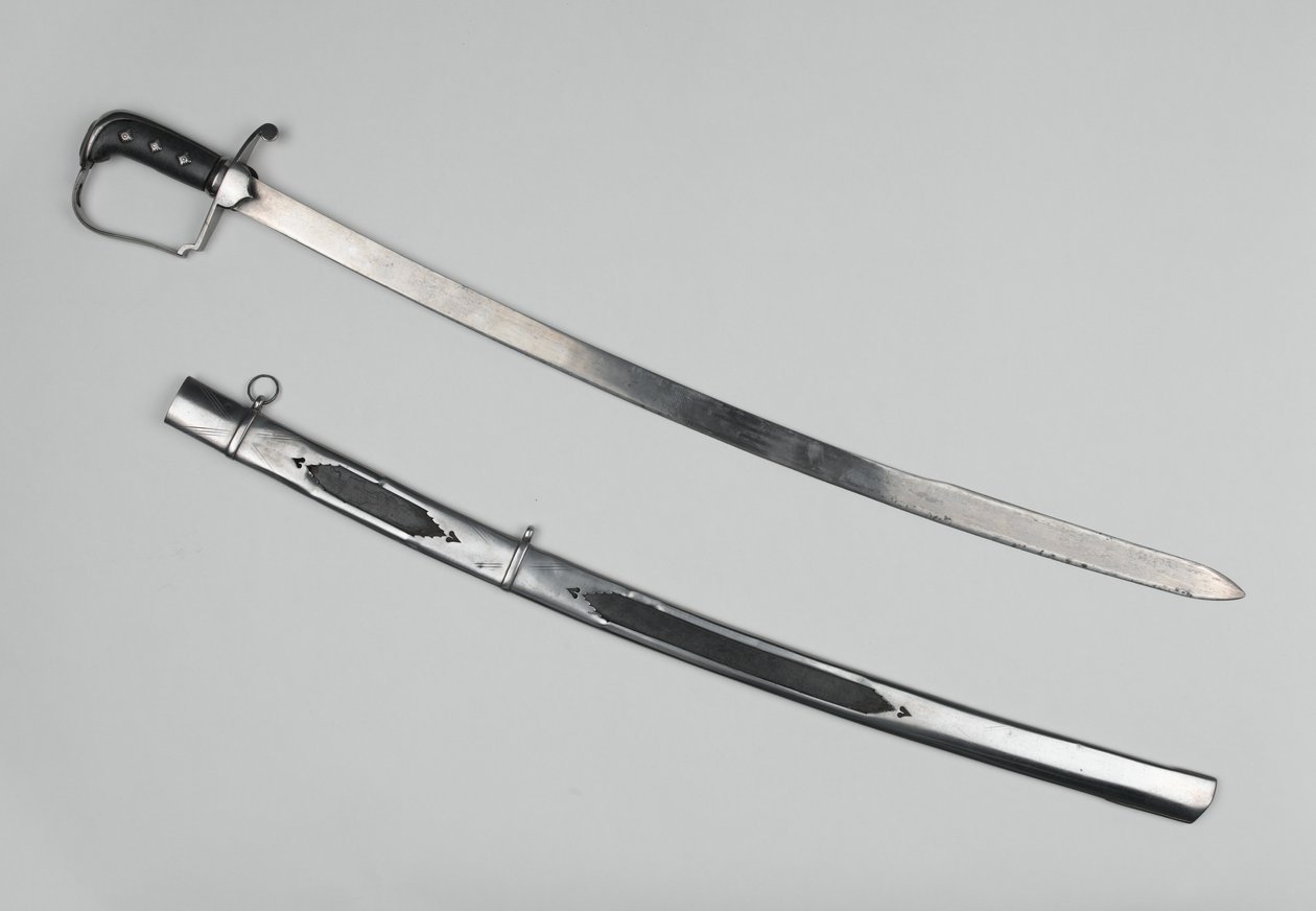 Officerssvärd, 51:a foten, ca 1809 (stål med trägrepp) av English School
