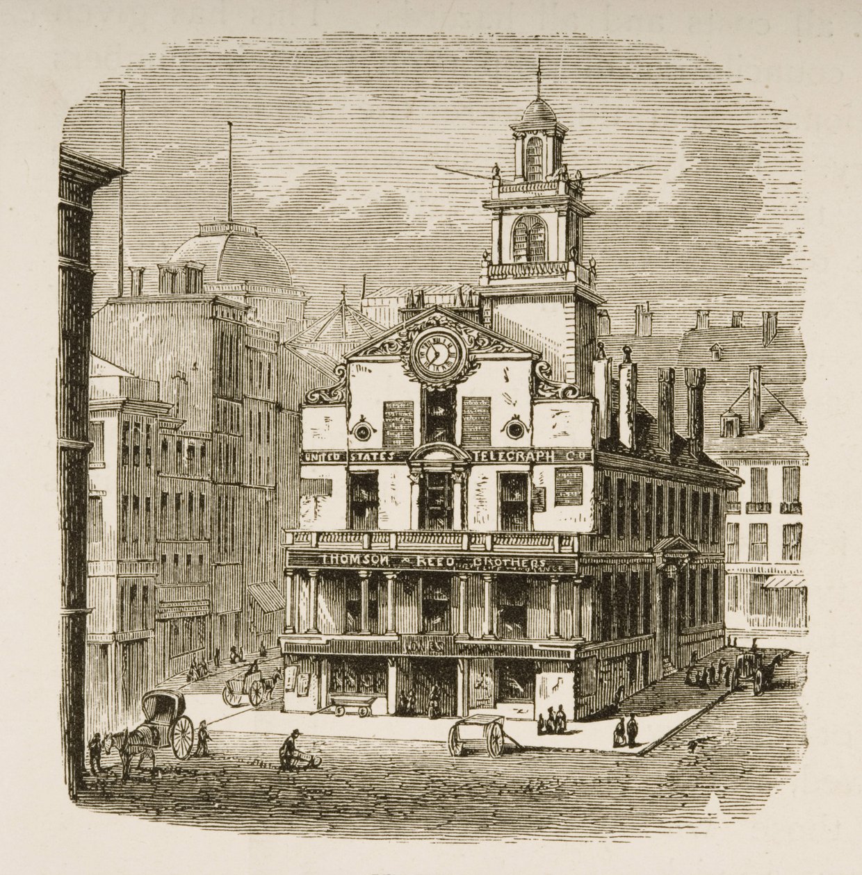 Old State House, Boston, ca 1870, från 