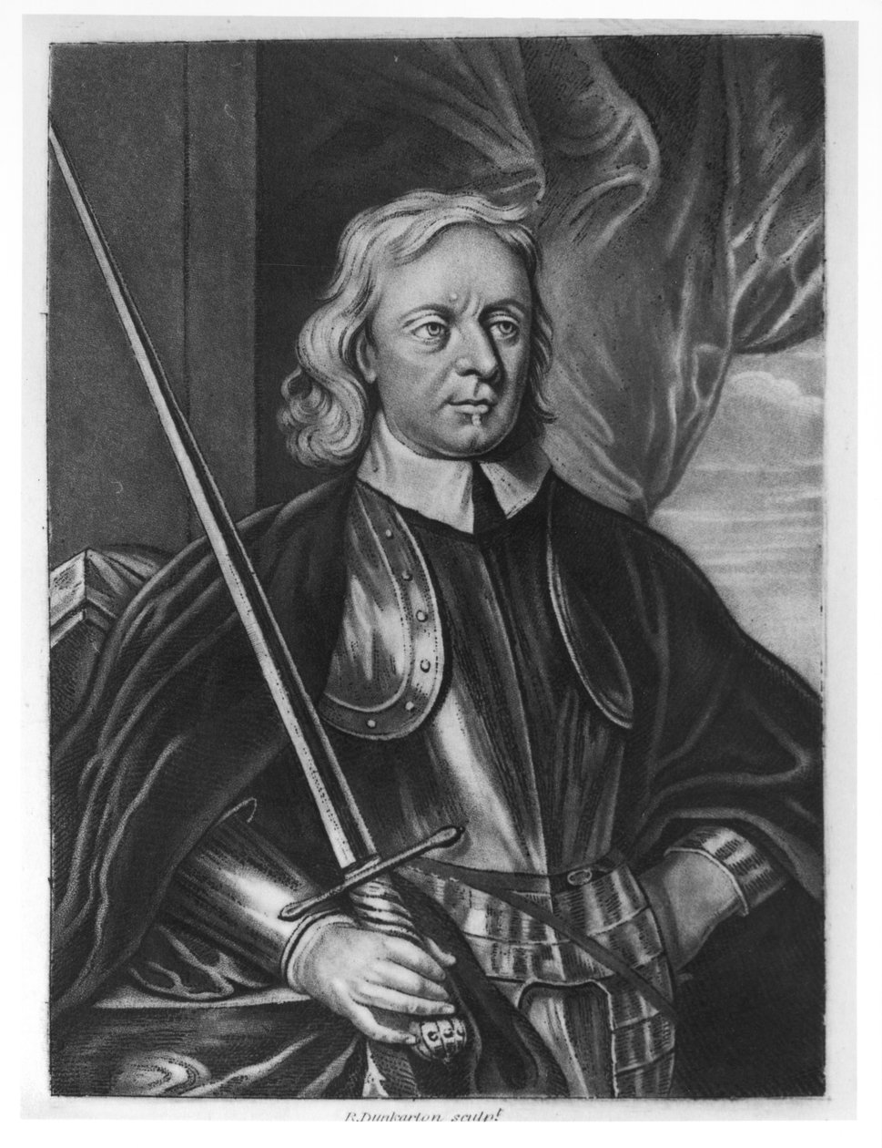Oliver Cromwell (1599-1658) illustration från 