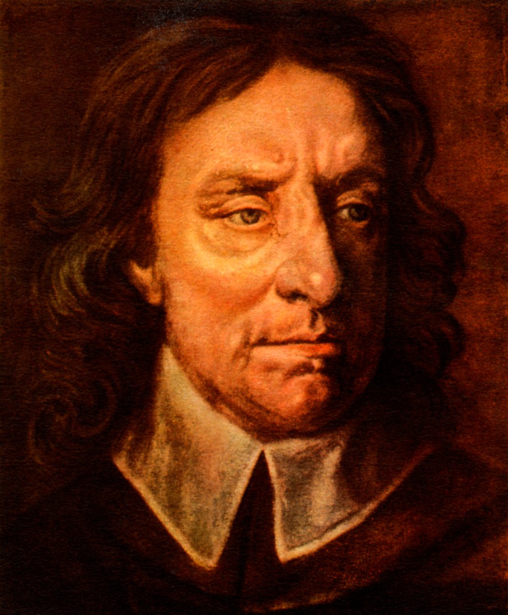 Oliver Cromwell, engelsk militär och politisk ledare (tryck) av English School