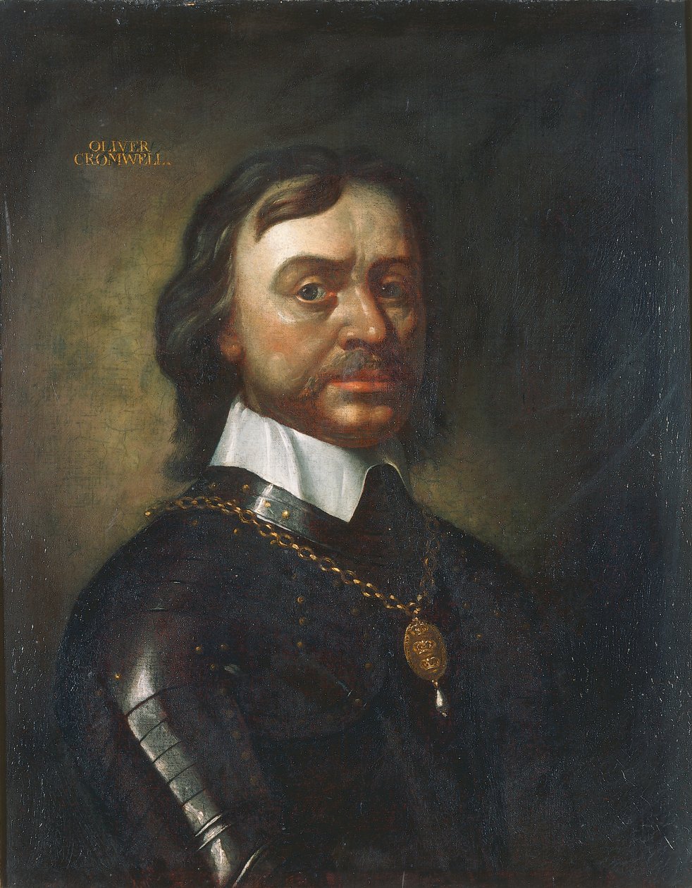 Oliver Cromwell, ca 1670-90 (olja på duk) av English School