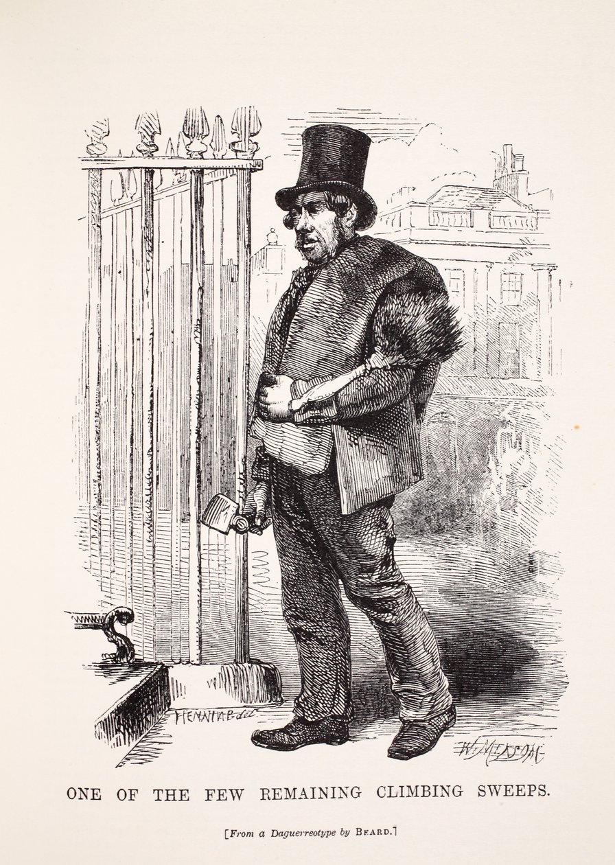 En av få kvarvarande sotare, från daguerreotypien av Richard Beard, illustration från London Labor och London Poor av Henry Mayhew, pub. 1862 av English School