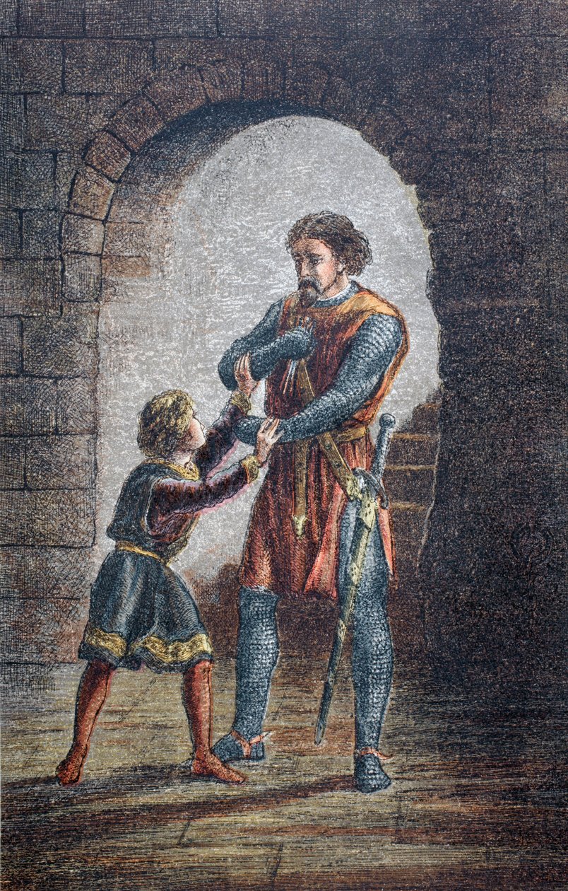 "Eller Hubert, om du vill, skär ut min tunga, så jag kan hålla ögonen", 1890 av English School