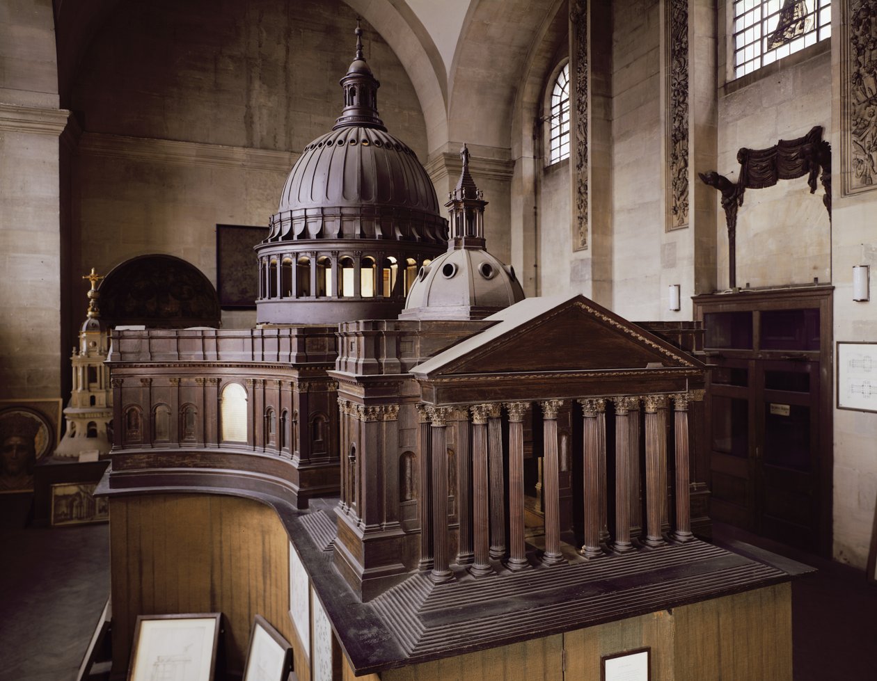 Originaldesign för St. Pauls Cathedral av English School