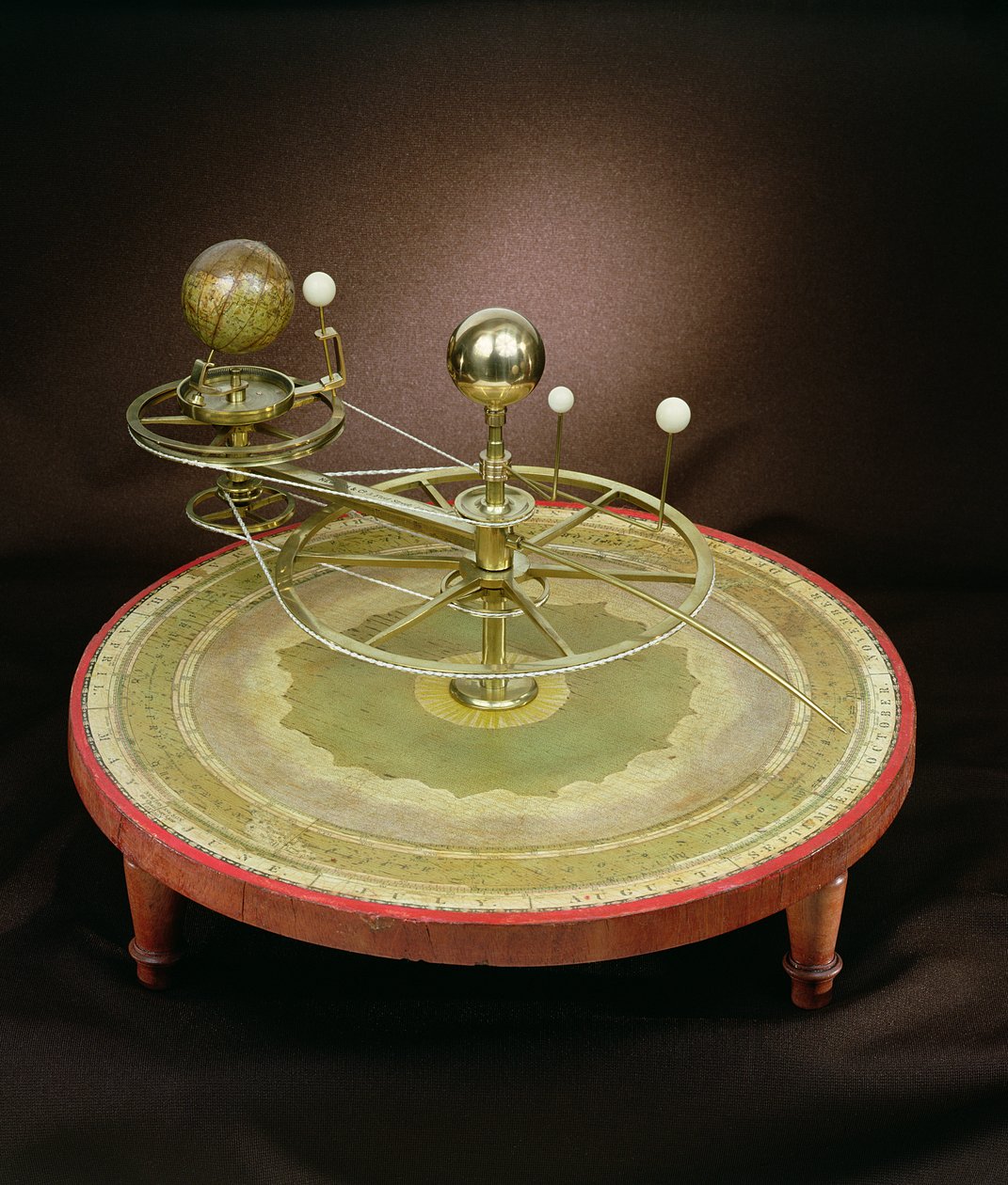 Orrery, tillverkad av Newton & Co., London, tidigt 1800-tal (mässing) av English School
