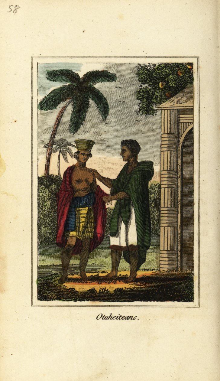 Otaheiteans eller infödda i Tahiti, Polynesien av English School