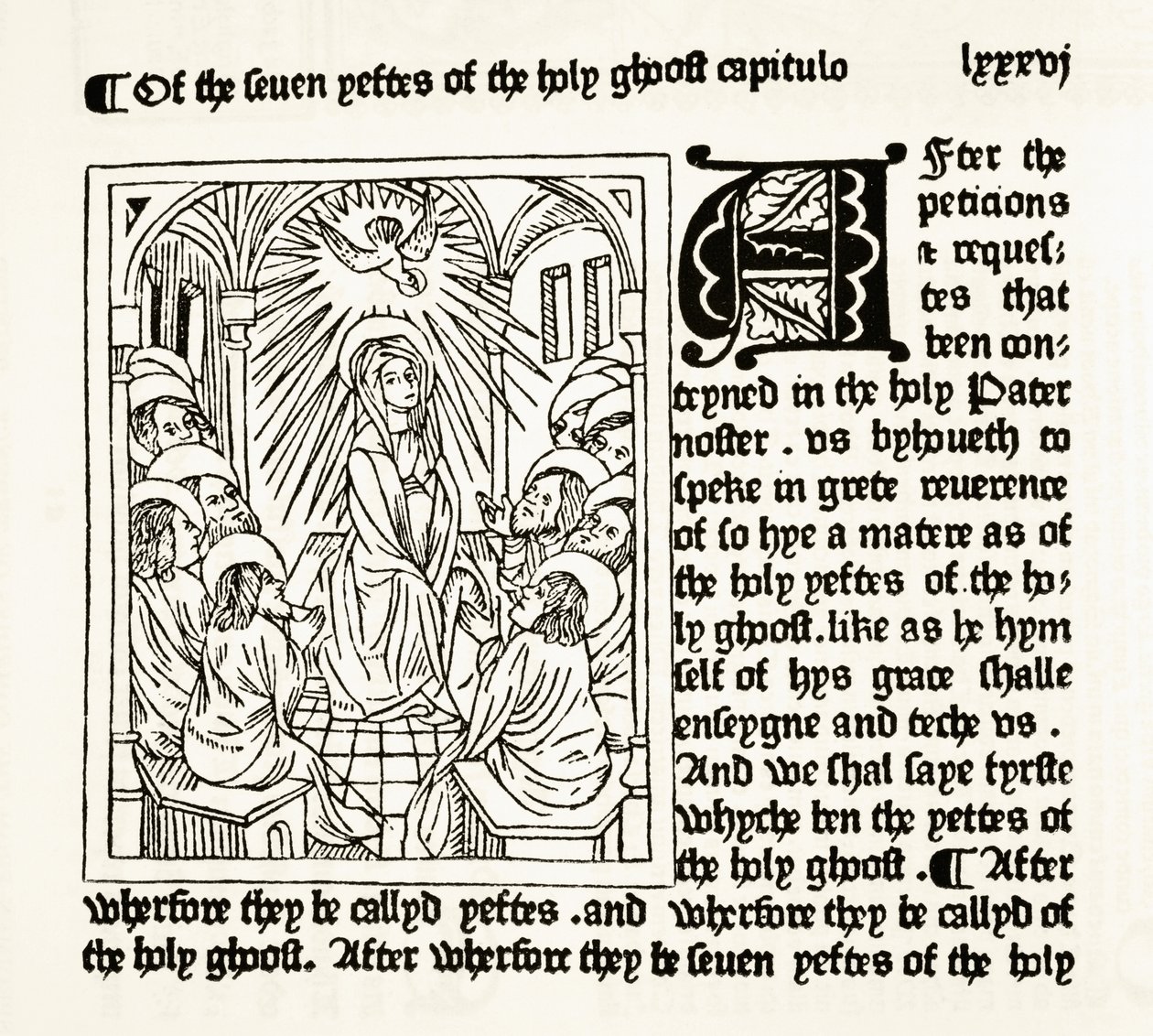 Sida från The Royal Book tryckt av William Caxton 1484, från The National and Domestic History of England av William Hickman Smith Aubrey (1858-1916) publicerad i London, ca 1890 av English School
