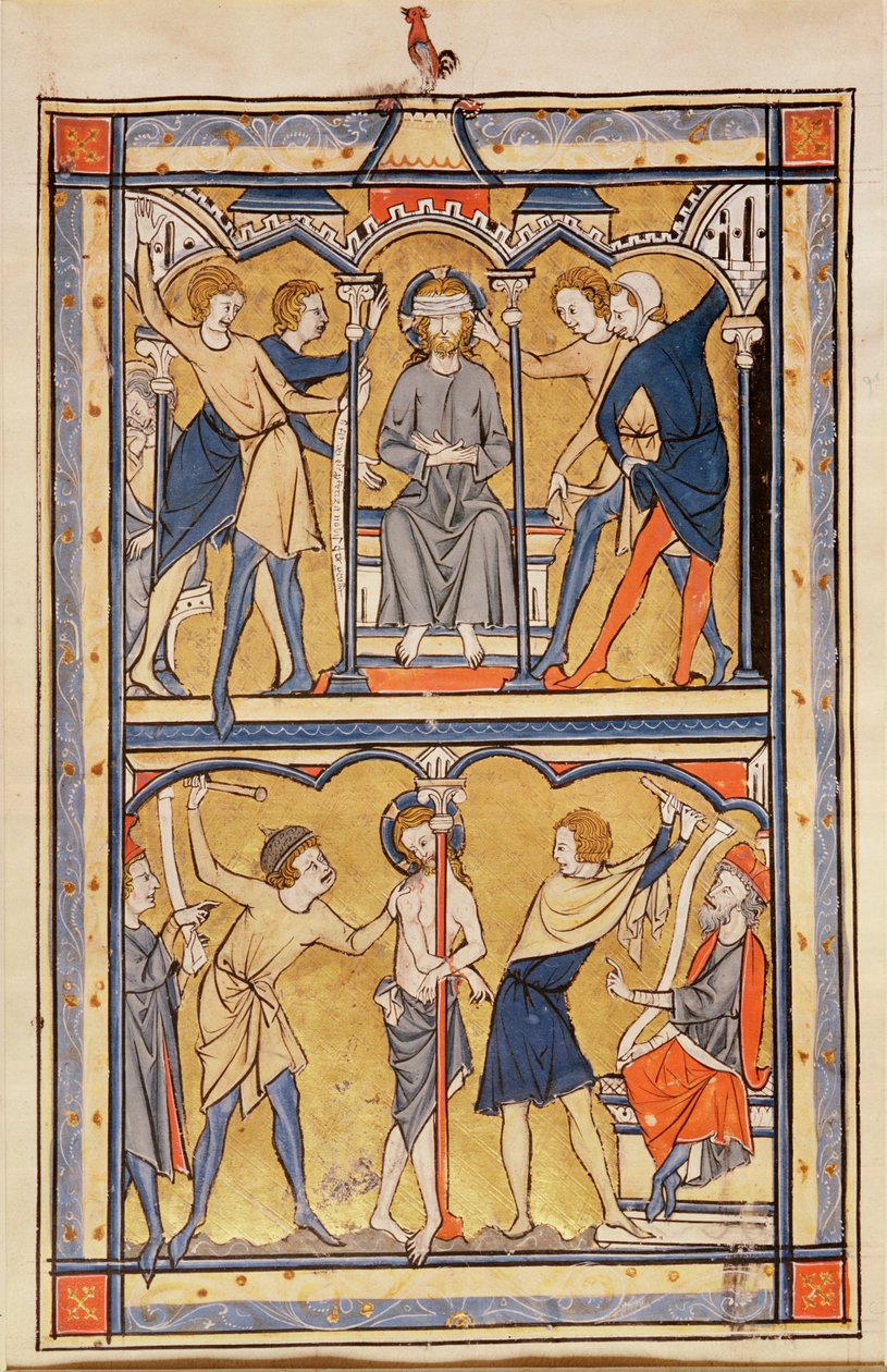 Sida från en psalter, ca 1270 (tempera på veläng) av English School