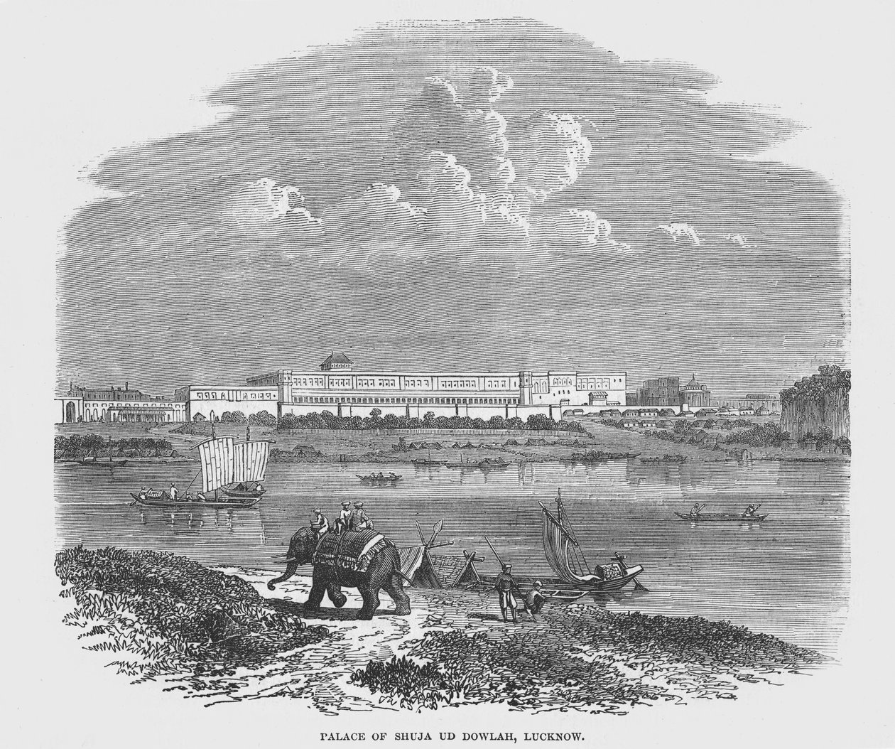 Palace of Shuja Ud Dowlah, Lucknow (gravyr) av English School