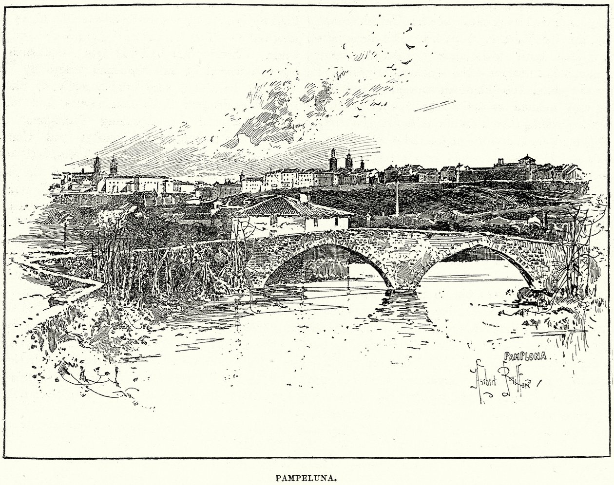 Pampeluna (gravyr) av English School