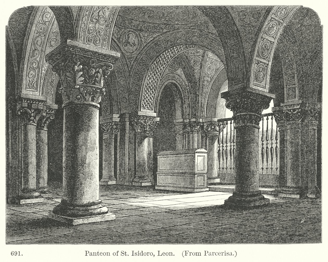 Panteon av S:t Isidoro, Leon (gravyr) av English School