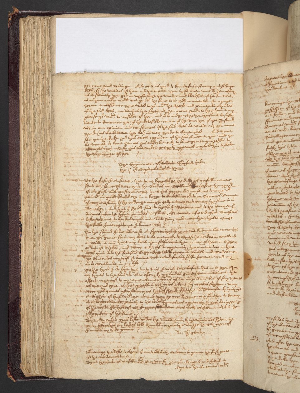 Papper relaterade till Mary Queen of Scots, Harley MS 290 f.115v, c.1550-1650 (penna & bläck på papper) av English School