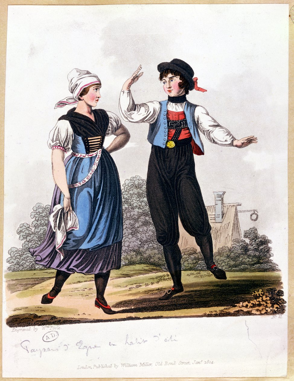 Bonddans i Eger, Böhmen, graverad av William Poole, 1804 av English School