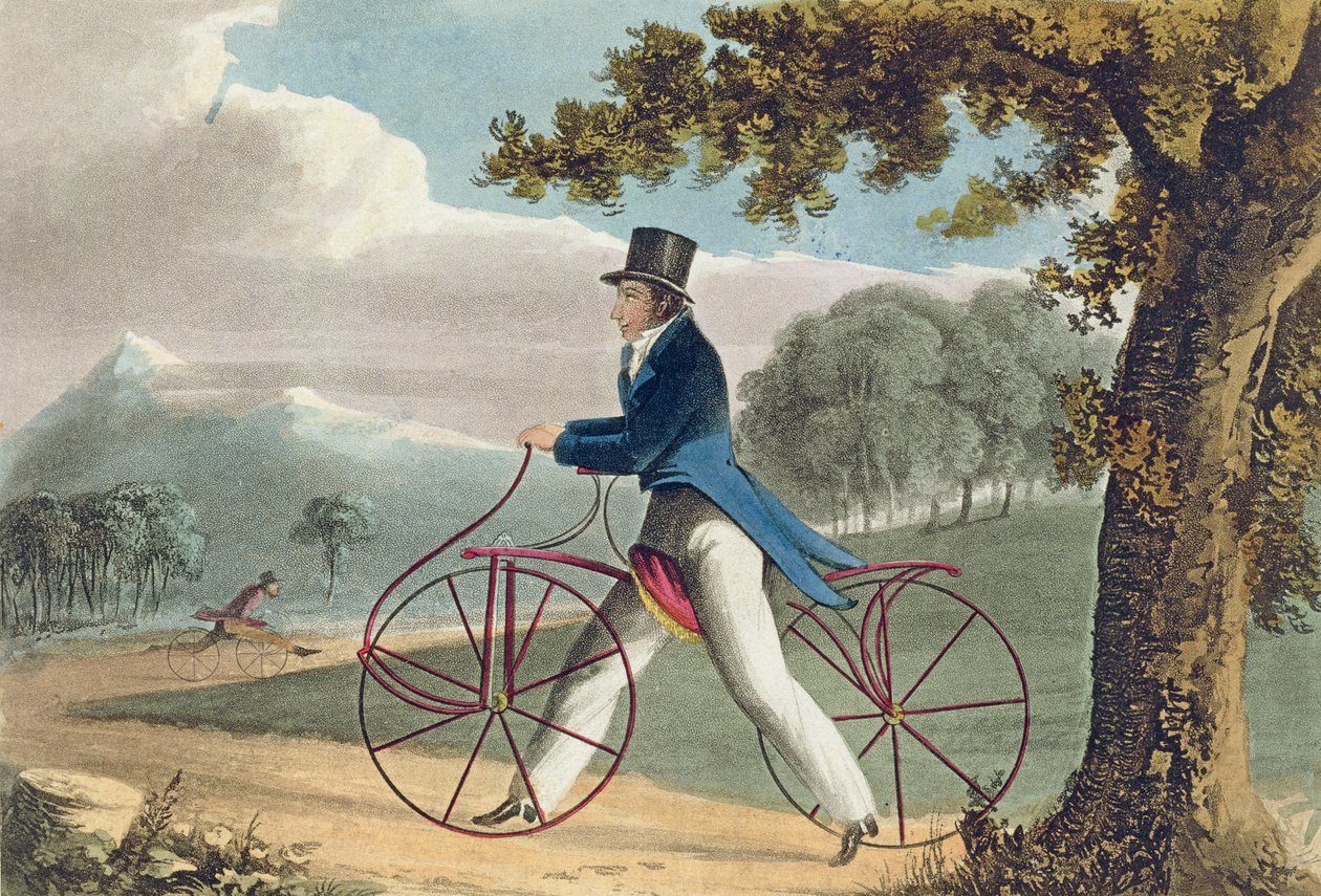 Pedestrian Hobbyhorse, från Ackermanns Repository of Arts, 1819 av English School