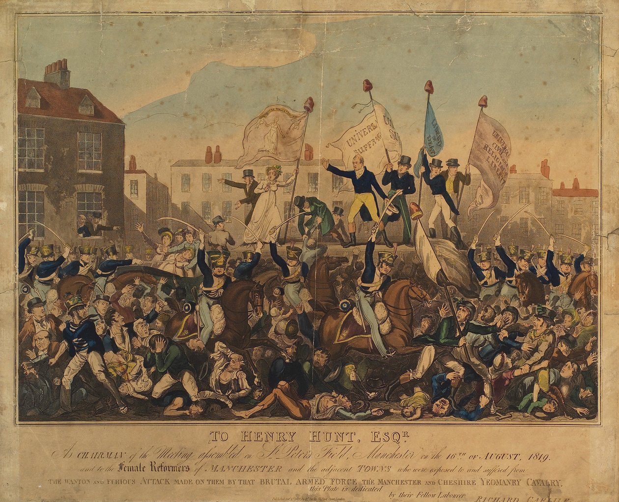 Peterloo-massakern, 1819 av English School