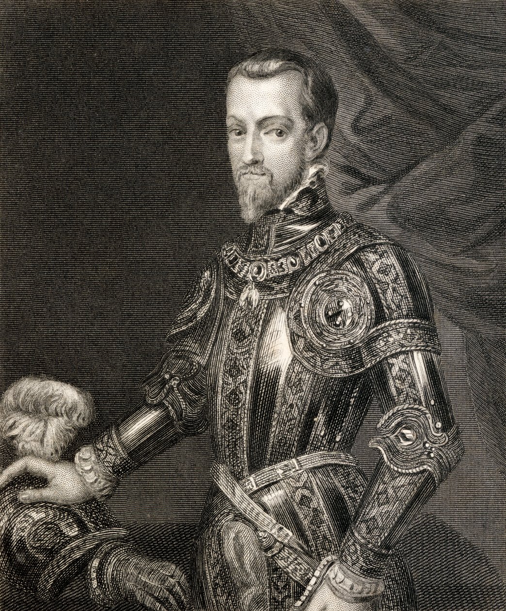 Filip II, från "History of the Reign of Philip II", publicerad 1855 av English School