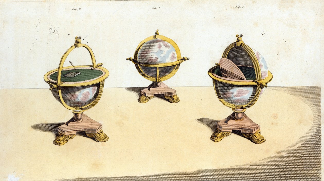 Pitts Cabinett Globe Writing Table, pl. 14 av Ackermanns Repository of Arts, pub. 1 februari 1810 av English School