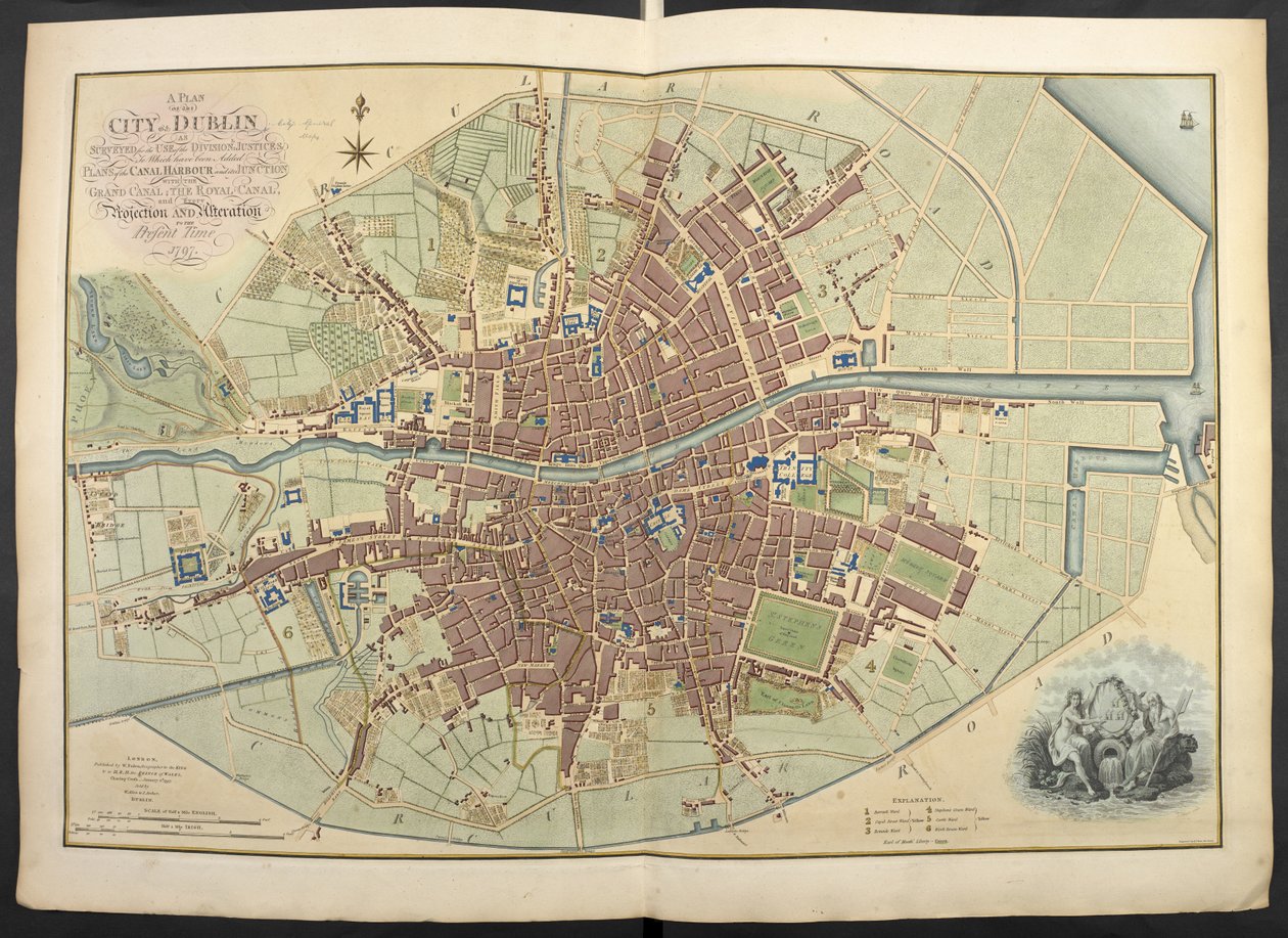 Plan för Dublin av English School