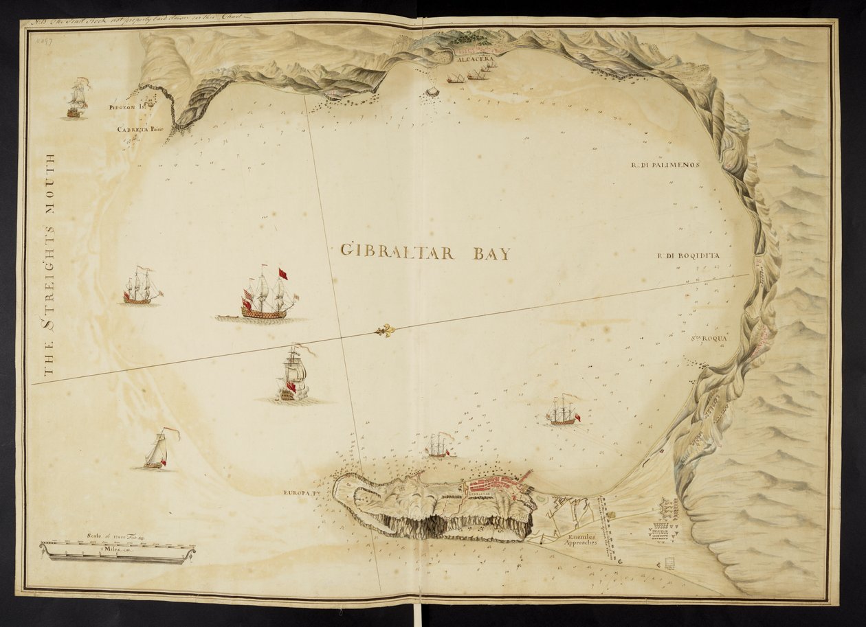 Plan för Gibraltar, Fem planer för bukten och Gibraltars fästning av English School
