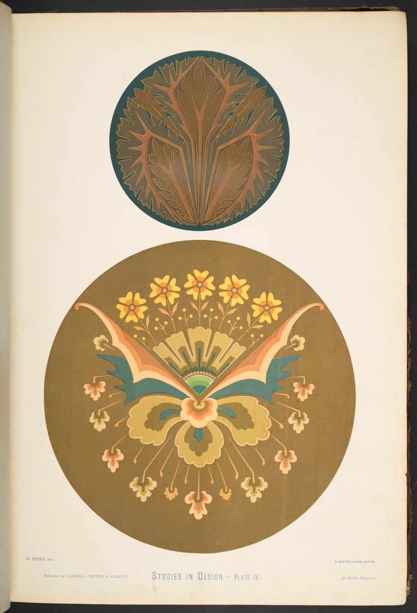 Platta iv  , från Studies in Design. [60 färgade tallrikar.] av English School
