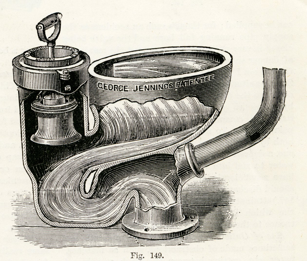 Dykventilskåp, med lyft handtag, 1870 av English School