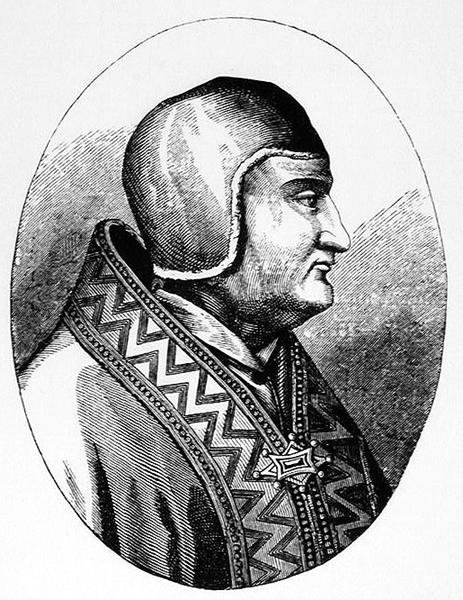 Påve Clemens IV (ca 1195-1268) illustration från vetenskap och litteratur under medeltiden och renässansen, skriven och graverad av Paul Lacroix, 1878 av English School