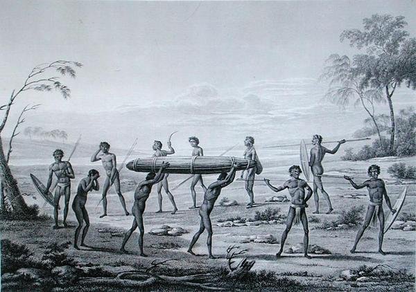 Port Jackson, New Holland: Aborigine Burial Ceremony, från 