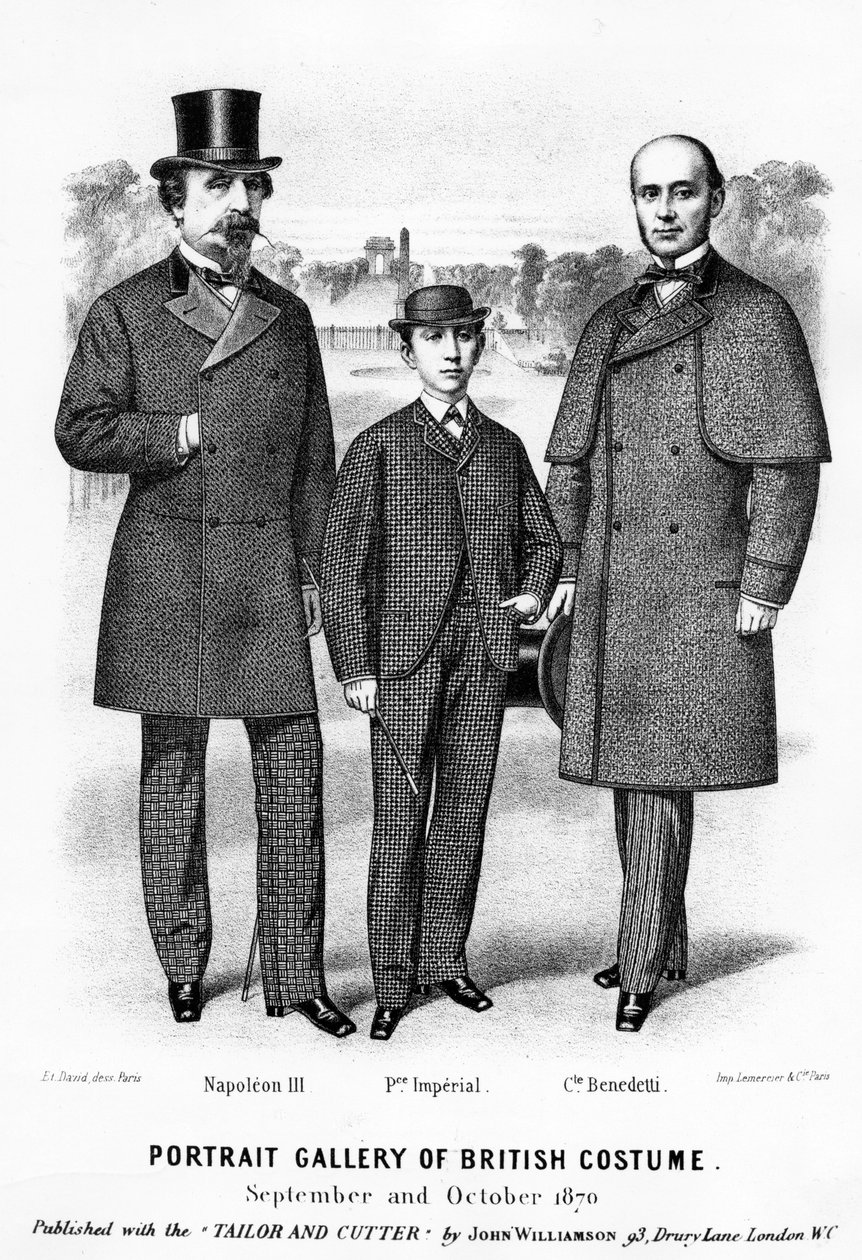 Portrait Gallery of British Costume, publicerad med Tailor and Cutter av John Williamson, 1870 av English School