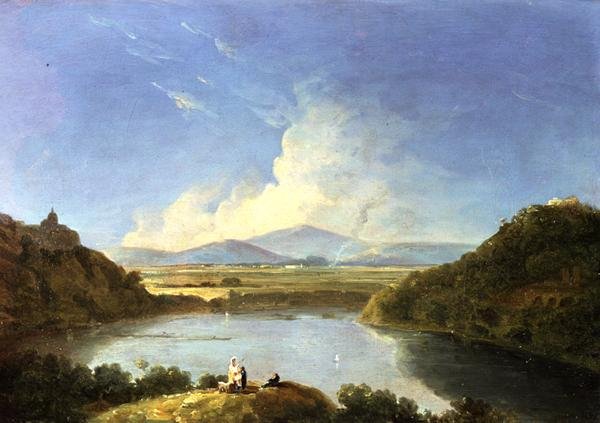Portrait of A Sportsman, sent 1700-tal (olja på duk) av English School