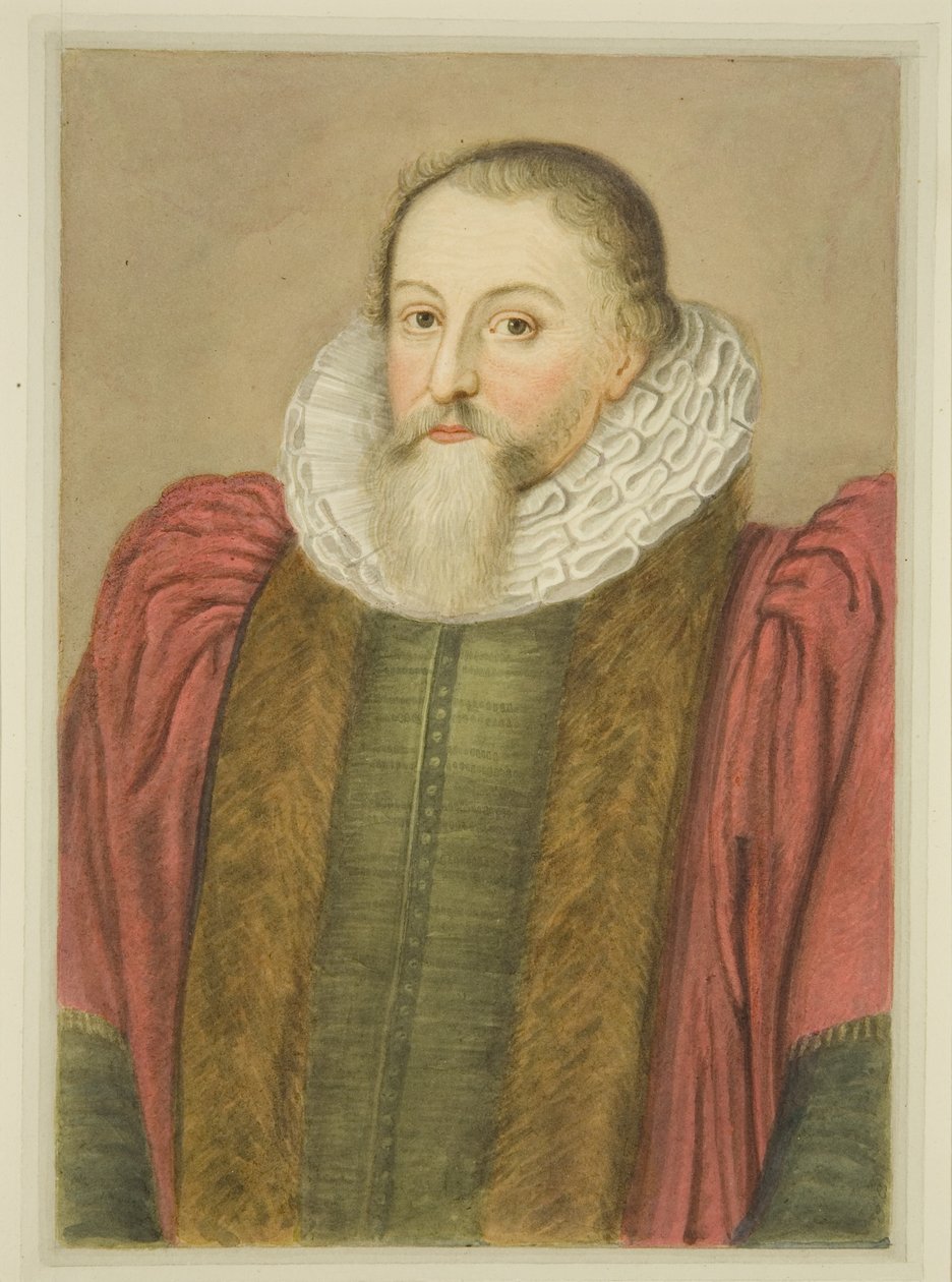 Porträtt av Alderman Whitson (akvarell på papper) av English School