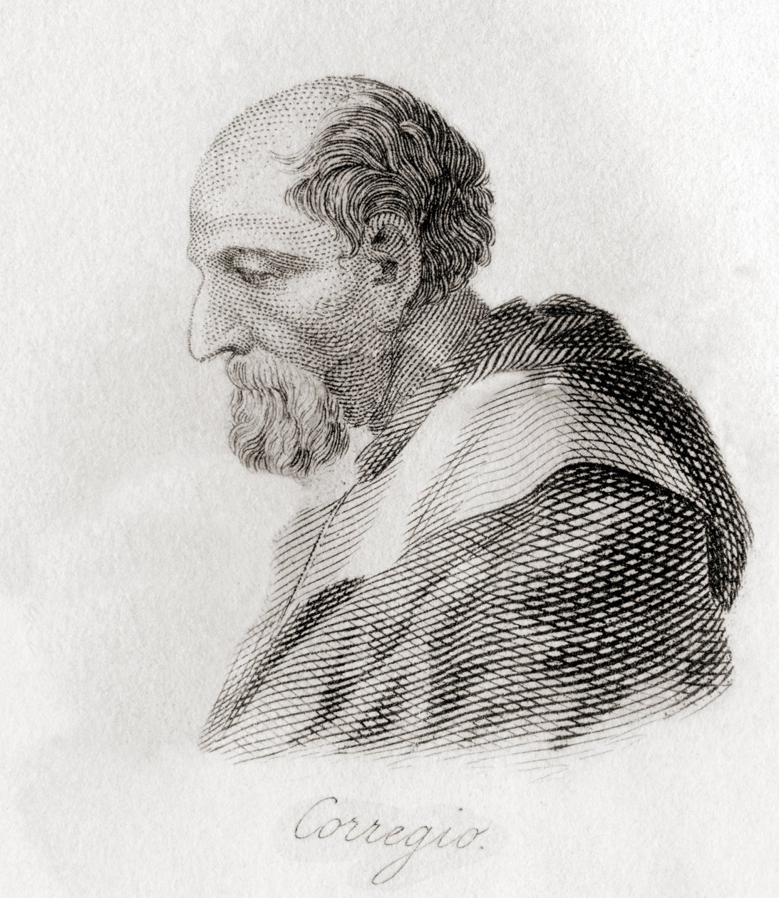 Porträtt av Antonio Allegri da Correggio av English School