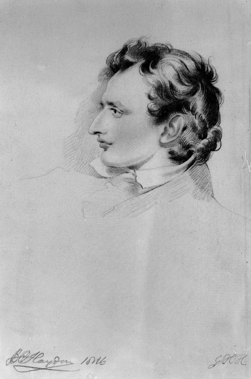 Porträtt av Benjamin Robert Haydon av English School