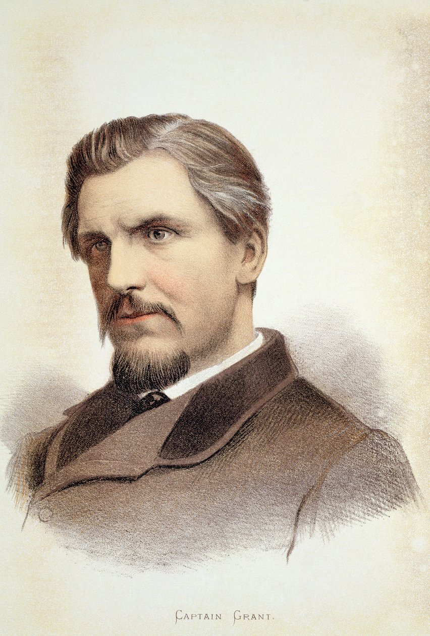 Porträtt av kapten James Augustus Grant (1827-87) av English School