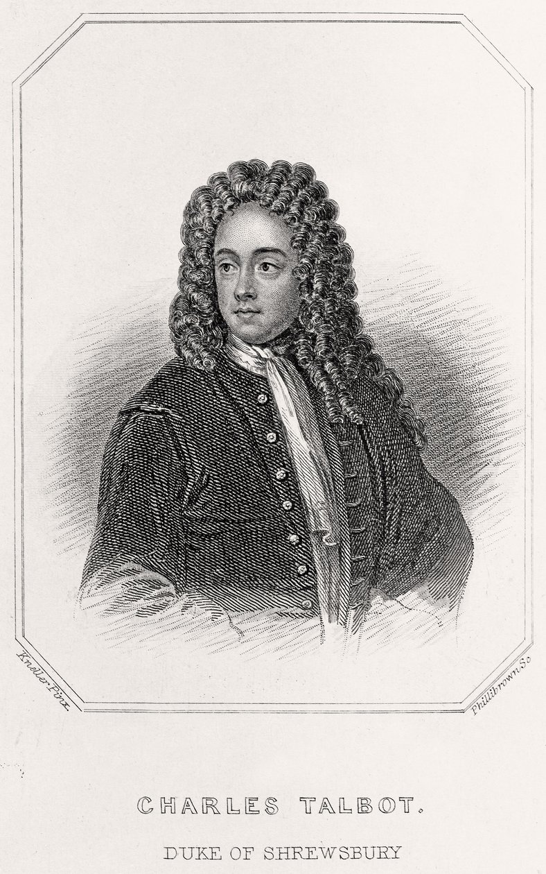 Porträtt av Charles Talbot, hertig av Shrewsbury, 1835 av English School