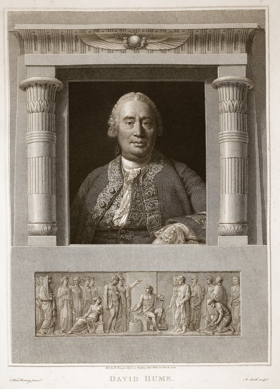 Porträtt av David Hume, illustration från David Humes The History of England, pub. av R. Bowyer, London, 1812 av English School