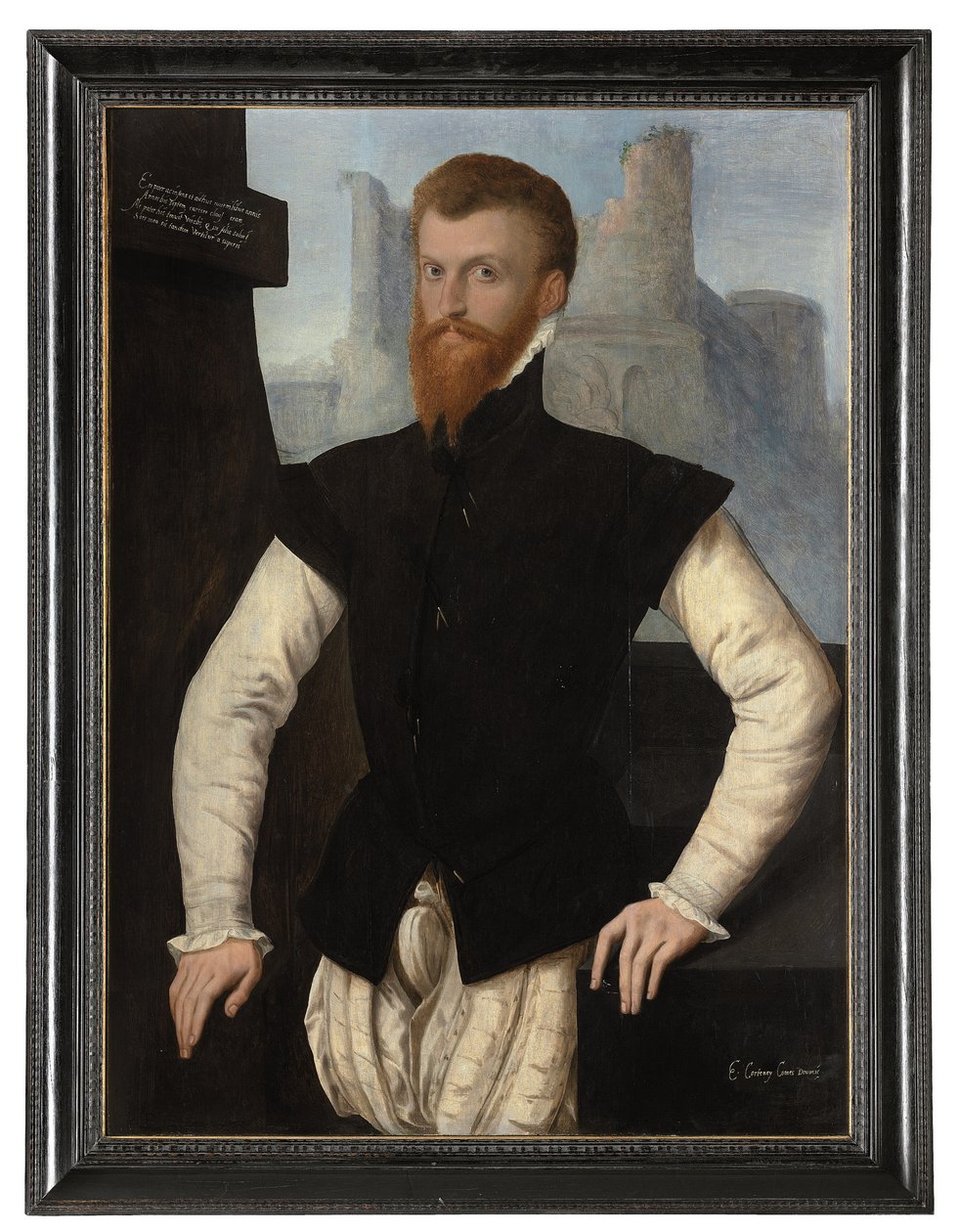 Porträtt av Edward Courtenay, 1:e earl av Devon, ca 1555 av English School