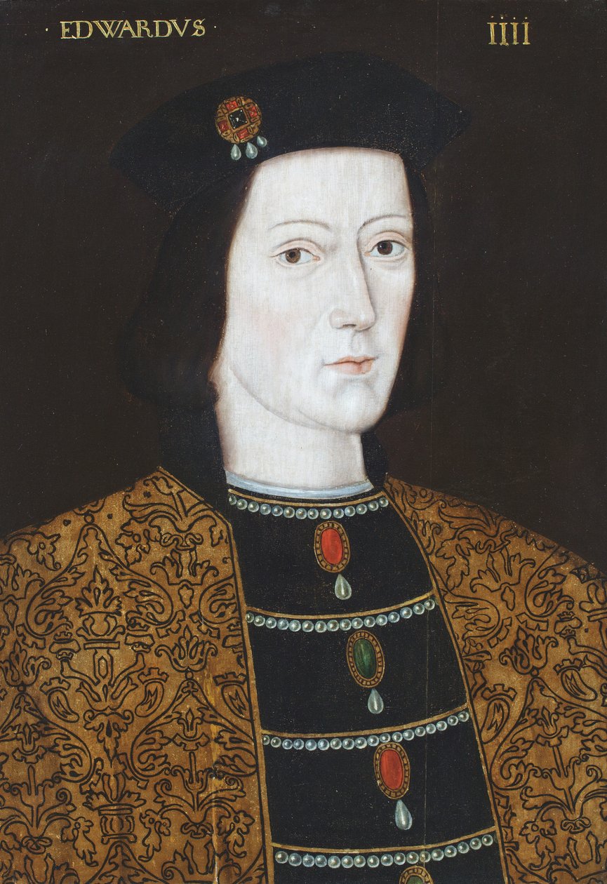 Porträtt av Edward IV (olja på pannå) av English School