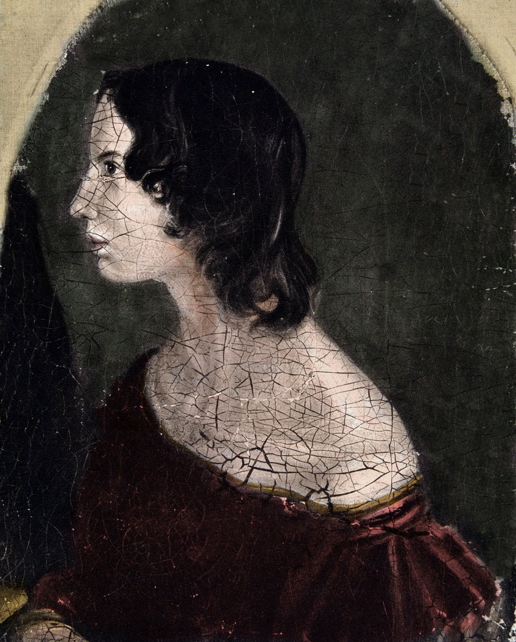 Porträtt av Emily Jane Bronte Brittisk poet och författare (1818-1848) National Portrait Gallery av English School