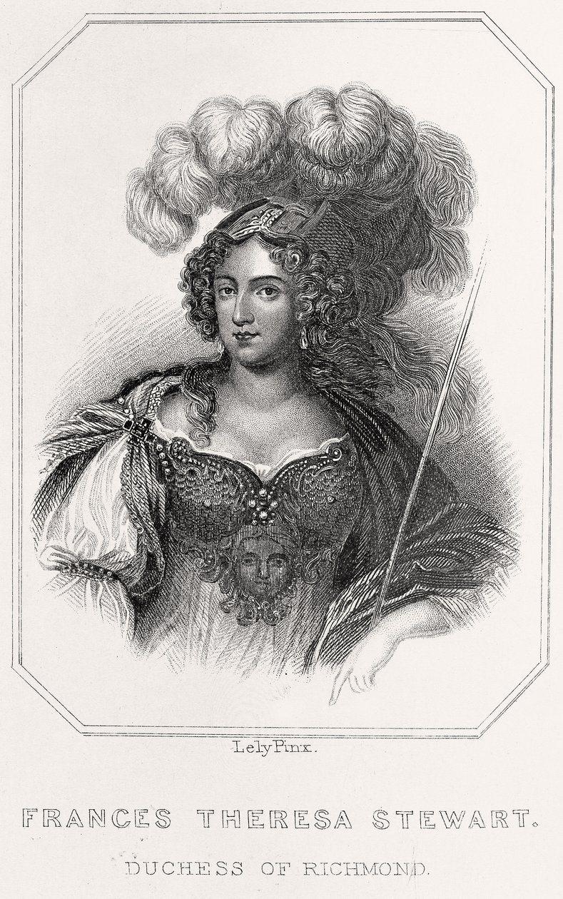 Porträtt av Frances Theresa Stewart av English School