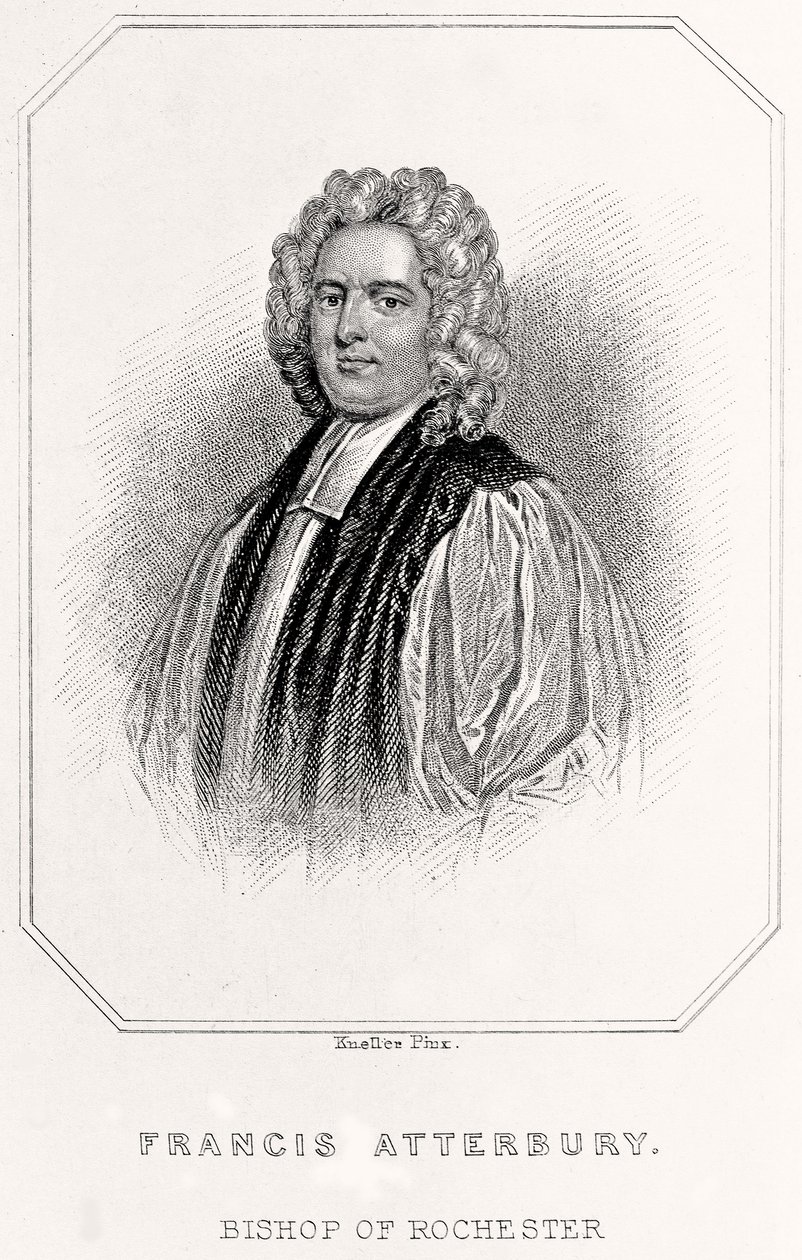 Porträtt av Francis Atterbury, biskop av Rochester, 1835 av English School