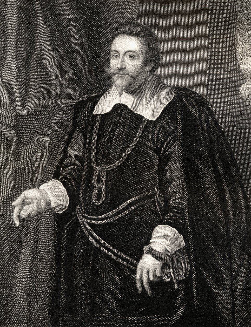 Porträtt av Francis Cotington, från Lodges British Portraits, 1823 av English School