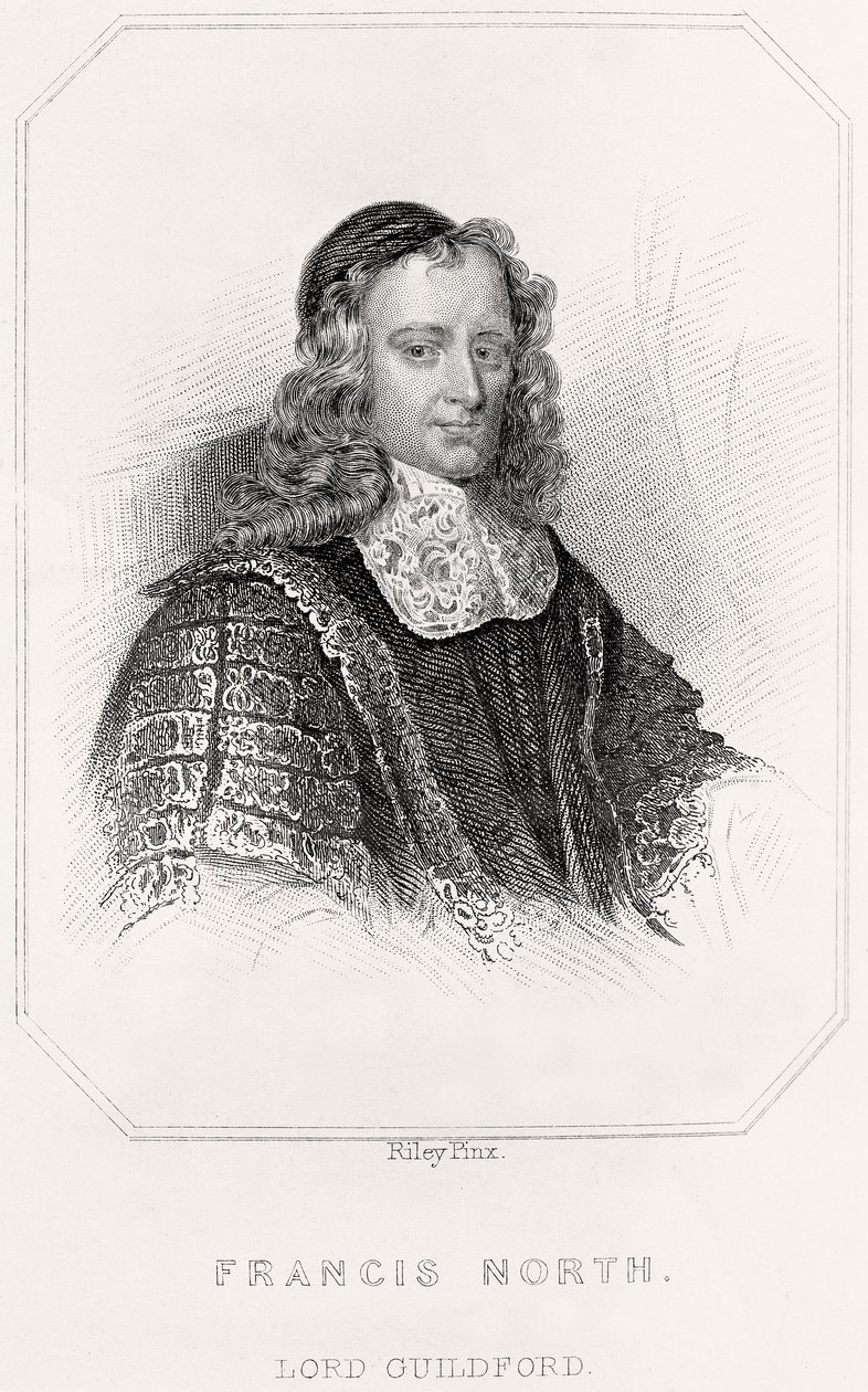 Porträtt av Francis North, Lord Guildford, 1835 av English School