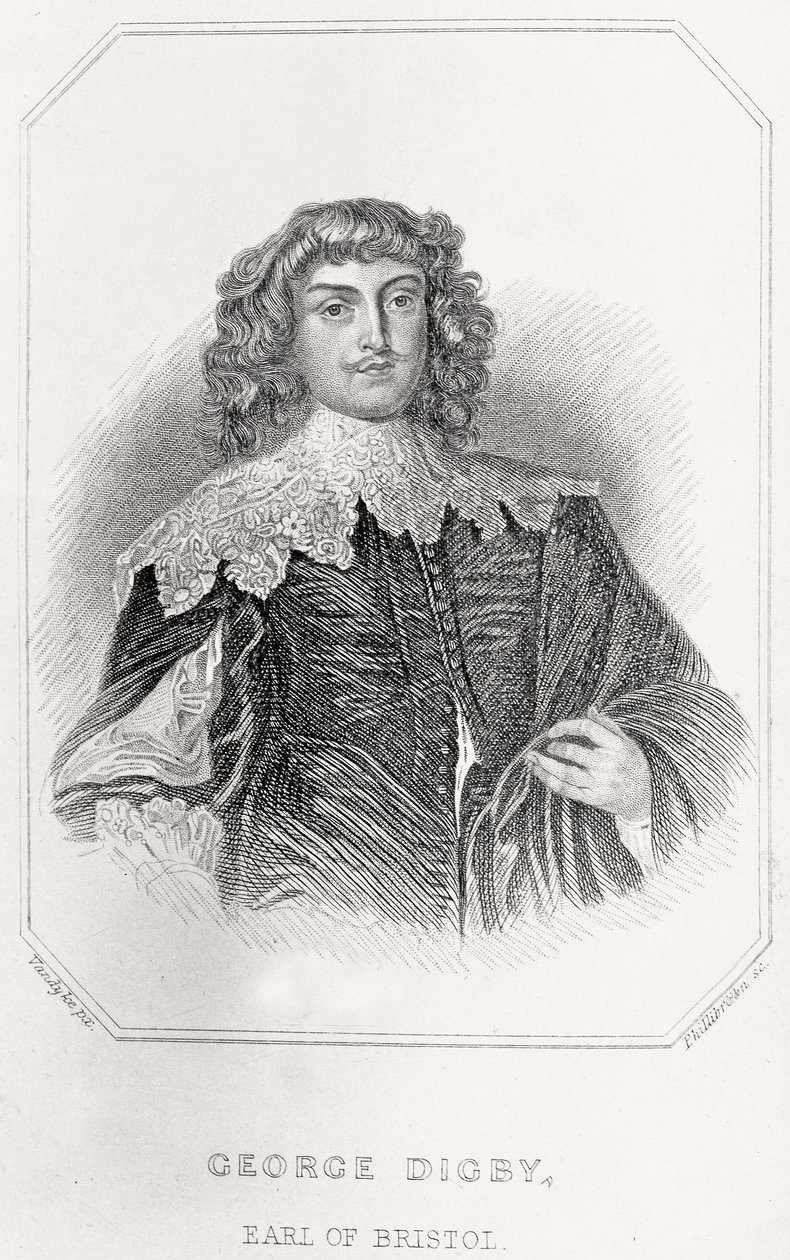 Porträtt av George Digby, Earl of Bristol, 1835 av English School
