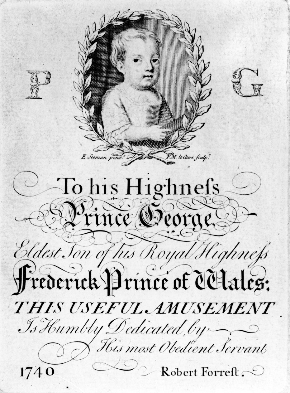 Porträtt av George III, tryck gjort av Francois Movellon de la Cave, 1804 av English School